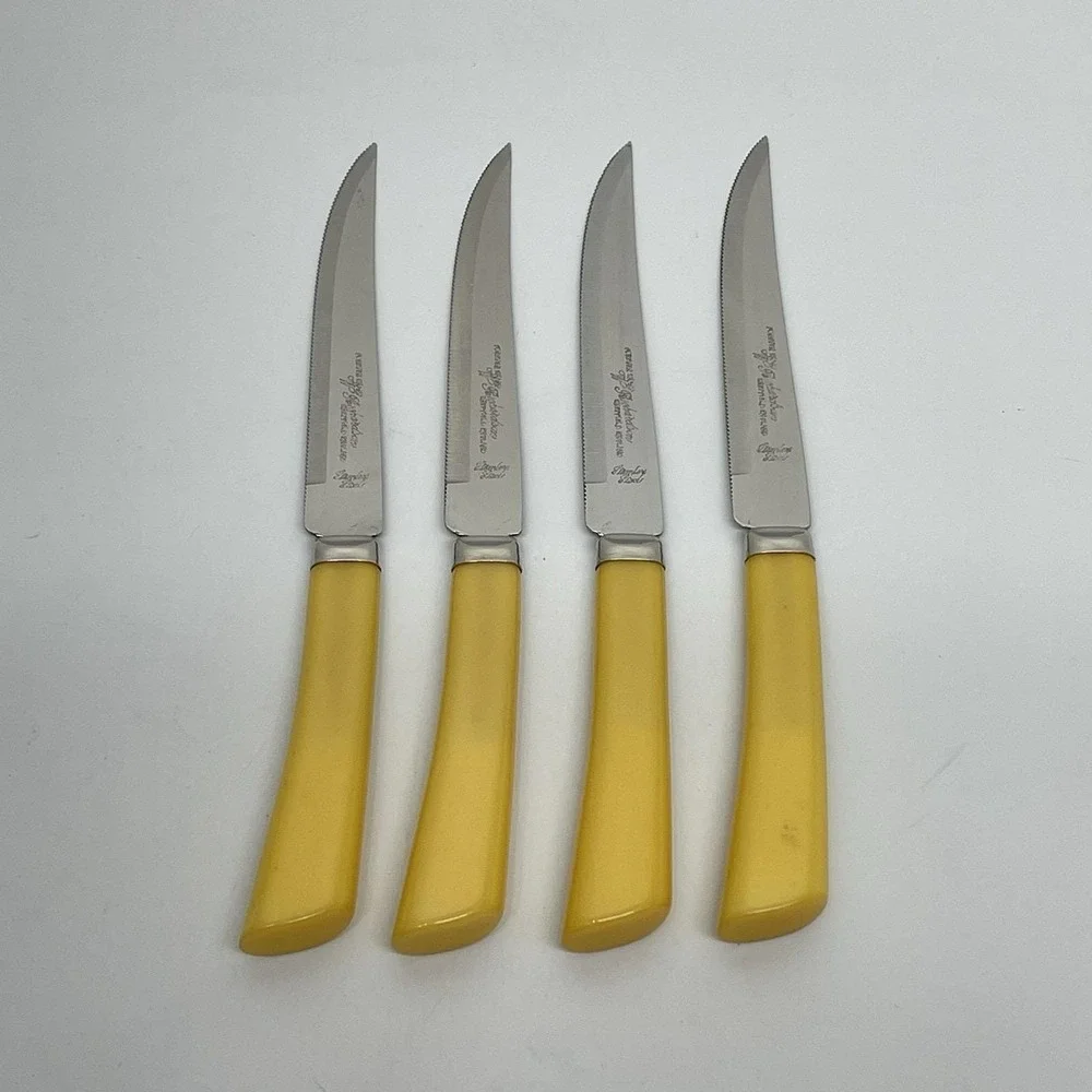 Westall Richardson Forever Sharp Bakelite Handle Set Of 4 Stainless Bread Knife